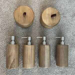 Casaluna Wood Soap Dispensers and Containers for Bathroom / Kitchen